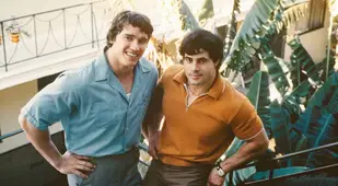Arnold Schwarzenegger And Franco Columbu Hanging Out
