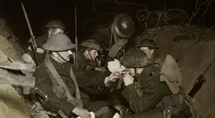Evening In The Reserve Trenches During World War I