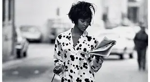 Naomi Campbell Walking A Dalmatian