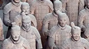 Terracotta Warriors In A Row