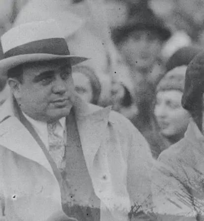 Al Capone Watching Baseball Featured