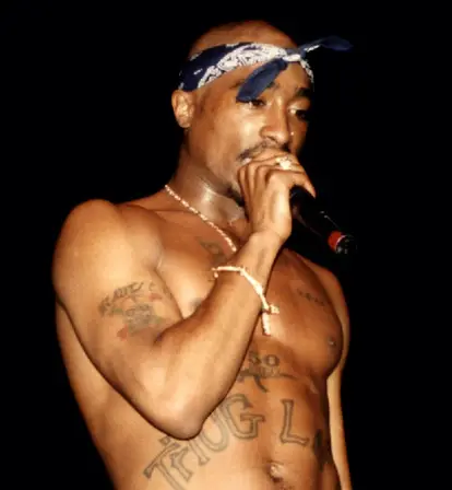 Tupac Shakur Performing Shirtless