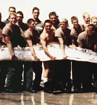 Navy Seals Holding Giant Oarfish
