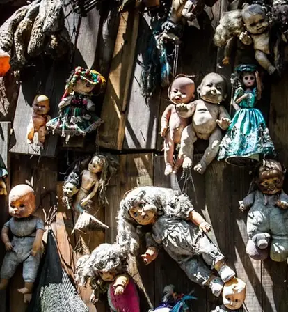 Wall Of Dolls On Island Of The Dolls