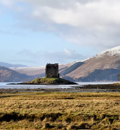 Castle Stalker And Loch Laich Featured