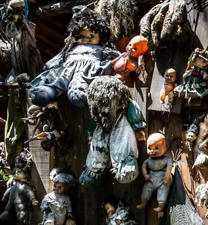 Wall Of Dolls On Island Of The Dolls