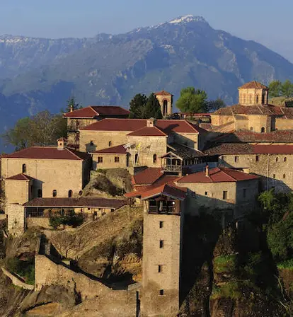 Sunbathed Meteora Monastery