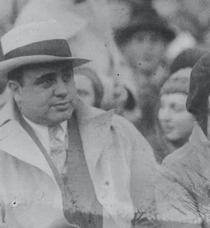 Al Capone Watching Baseball Featured
