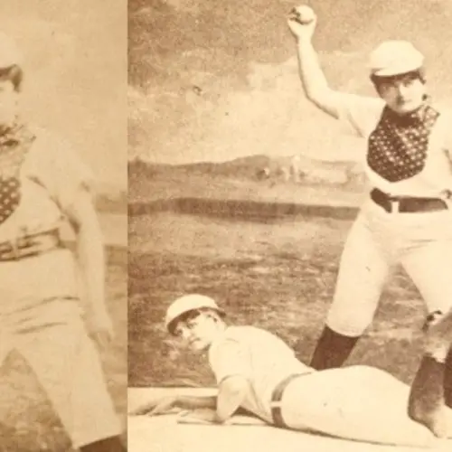 "Girl Baseball Players" Cigarette Pack Cards Of The 1880s