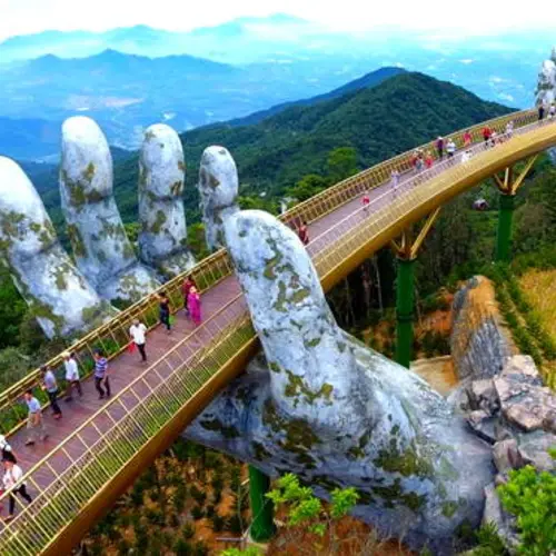 Vietnam's New 'Golden Bridge' Looks Like Something Out Of A Fantasy World