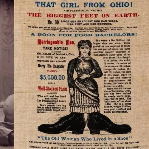 The Tragic Life Of Fanny Mills, The Legendary 'Ohio Big Foot Girl' Of Sideshow Fame