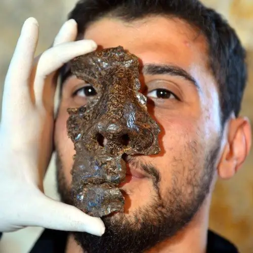 Archaeologists Unearth Roman Soldier's 1,800-Year-Old Face Mask In Ancient City Of Hadrianopolis