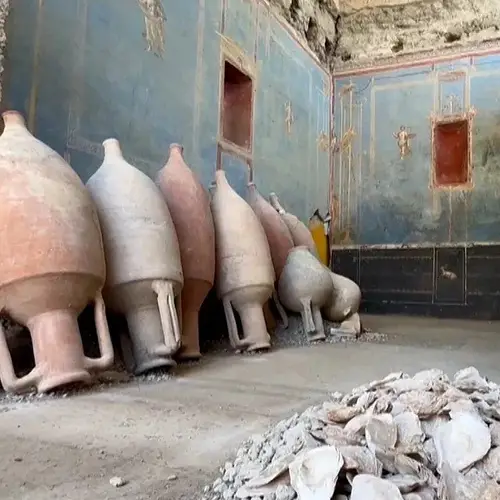 Stunning 'Blue Room' Full Of Ancient Artifacts Revealed During Excavations At Pompeii