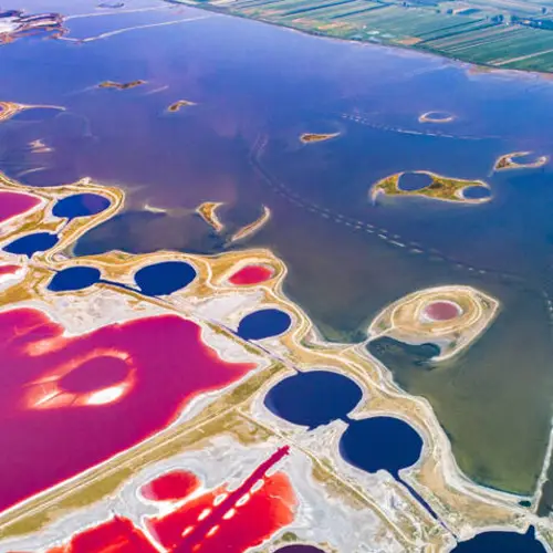 Yuncheng Salt Lake And Its Breathtaking Rainbow Of Colored Algae
