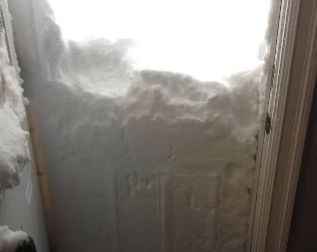 Snowfall trapped this Buffalo resident inside his home.