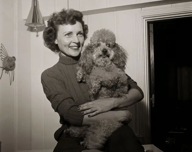 Betty White And A Poodle