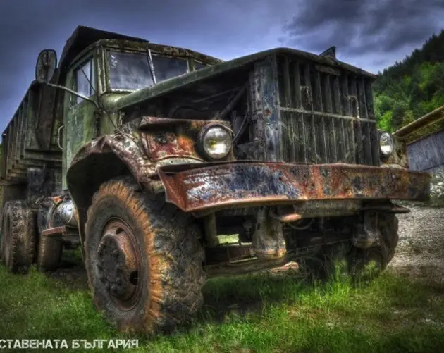 abandoned bulgaria large truck