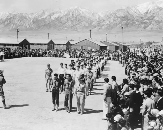 Manzanar Relocation Center Memorial Day 1942