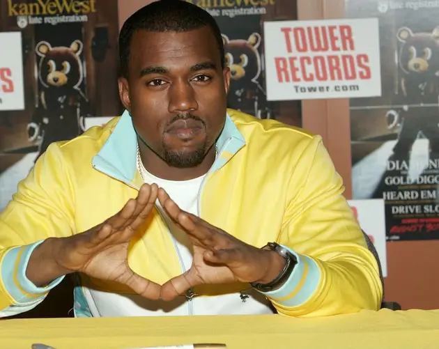 Kanye West Greets Fans At Tower Records
