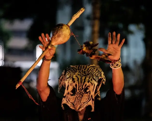 Witch Doctor In Animal Mask
