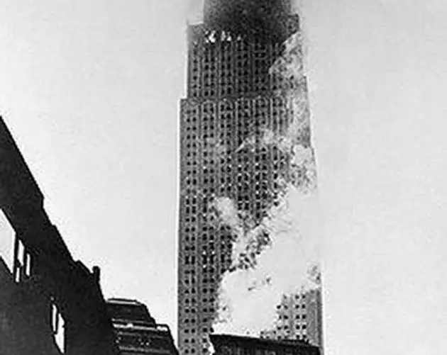 Empire State Building plane crash fire