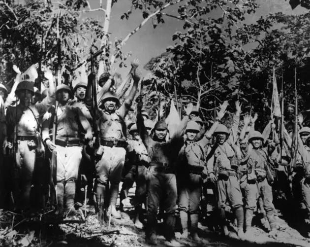 Japanese Soldiers After Capturing Bataan