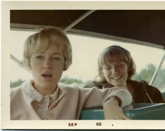 Polaroid Blond Girl Vintage And Friend 1960s