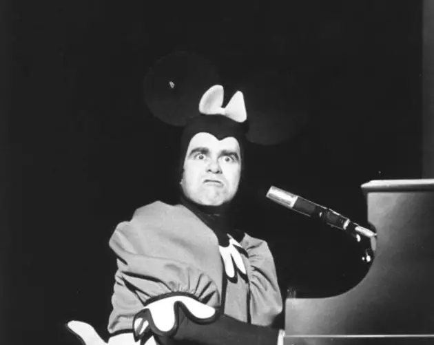 Elton John In Micky Mouse Costume At Piano