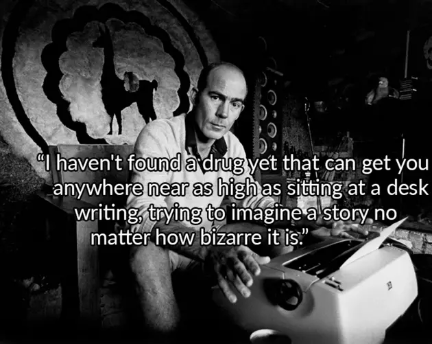 Hunter Thompson On His Typewriter