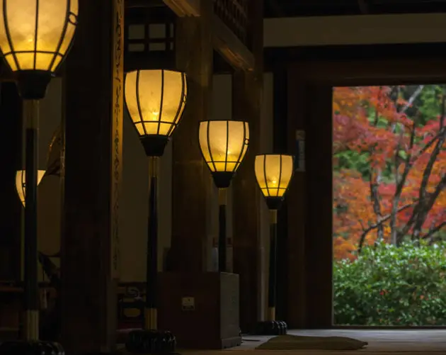 Inside Buddhist Temple Kyoto