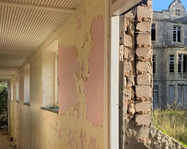 Broken Wall At Denbigh Insane Asylum