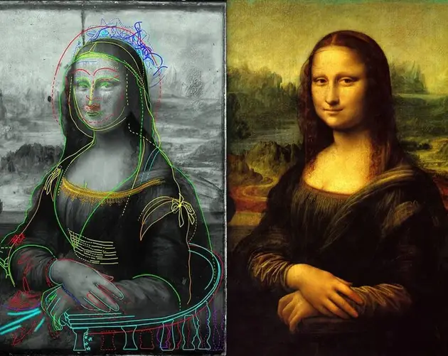 Mona Lisa Hidden Drawing