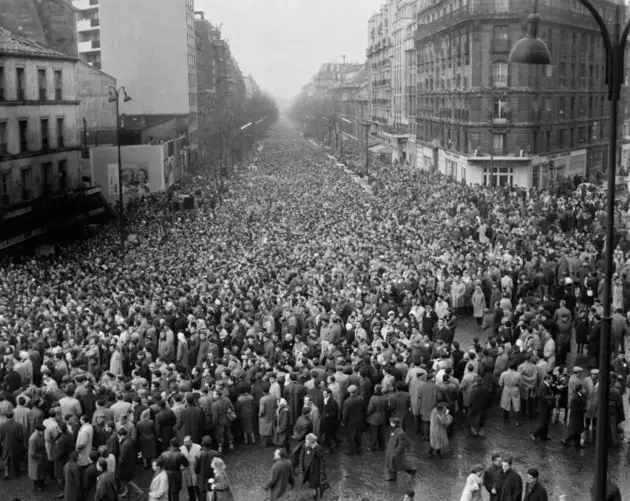 Anti French Algerian War Protest In France