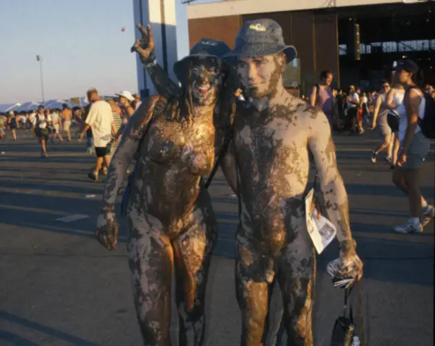 Two Naked Muddy People At Woodstock 99