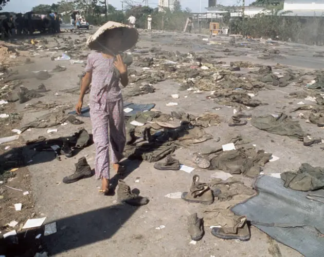 Abandoned Uniforms During The Fall Of Saigon