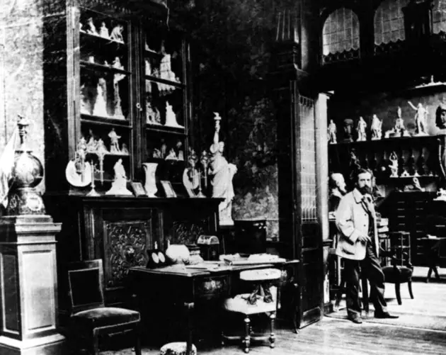 Frederic Auguste Bartholdi In His Paris Studio
