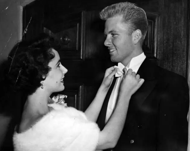 Elizabeth Taylor With Her Prom Date