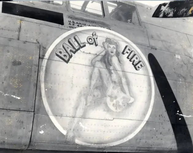 Ball Of Fire Nose Art