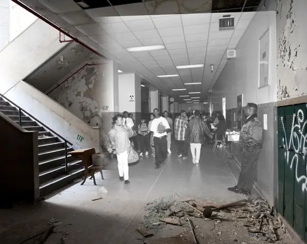 Abandoned Detroit High School