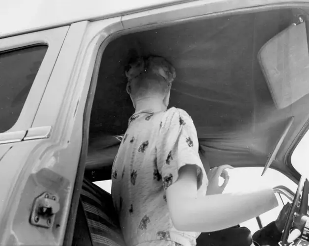 Lady Mannequin In Car Before