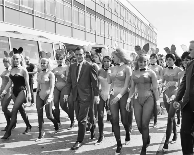 Young Hugh Hefner Walking