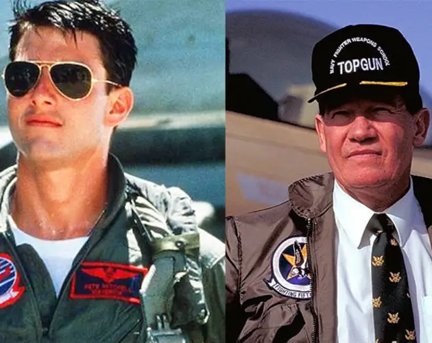 Pete "Maverick" Mitchell and Randall “Duke” Cunningham