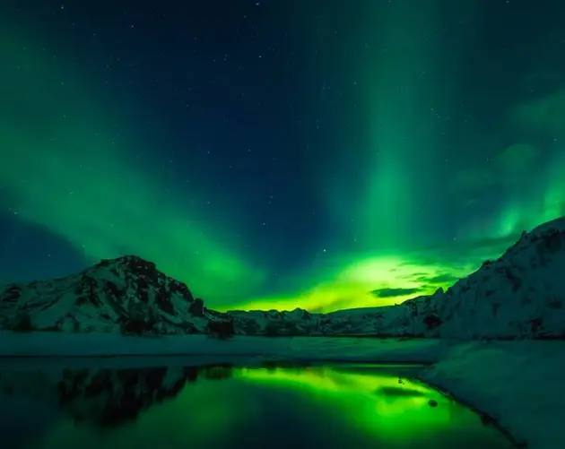 Green Aurora Borealis