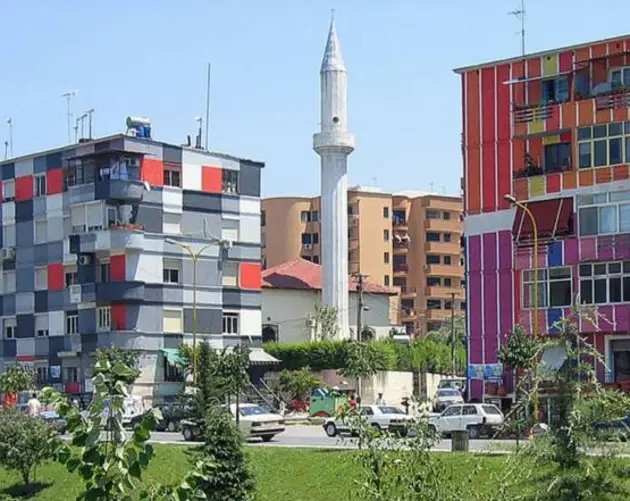 Colorful Buildings In Tirana