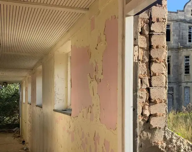 Broken Wall At Denbigh Insane Asylum