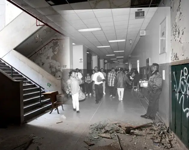 Abandoned Detroit High School