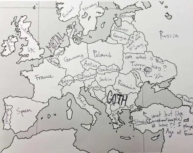 Europe Map Goth