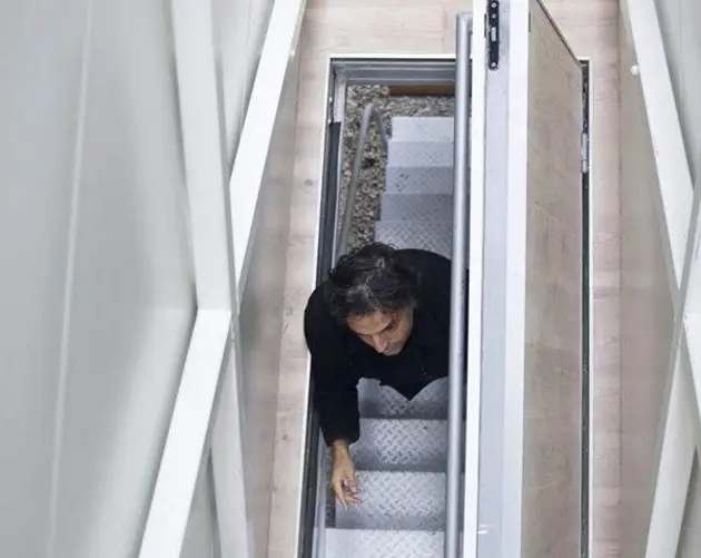 Below World's Thinnest House