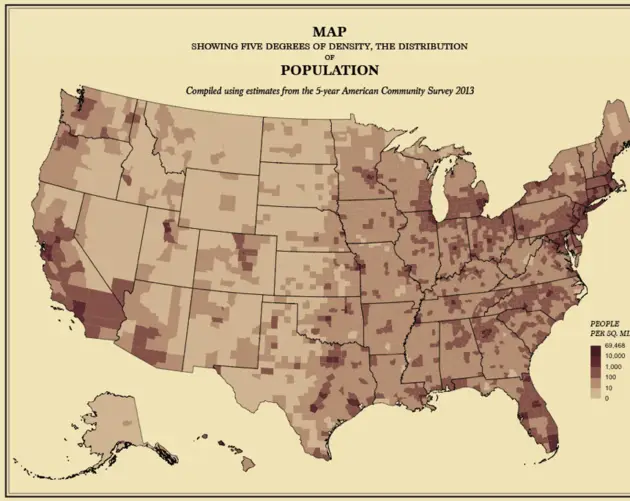 Map America Population Density