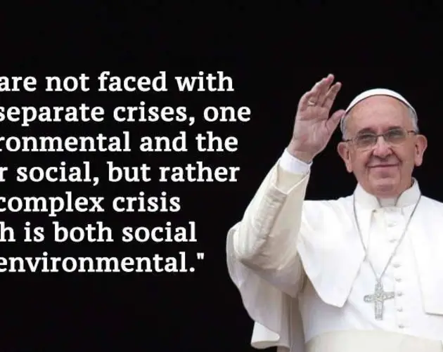 Pope Francis Climate Change Quotes Black